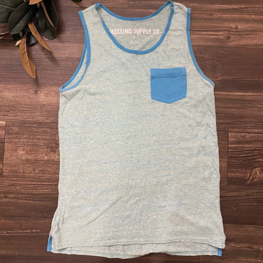 Men’s Two Tone Sleeveless Tank with Pocket